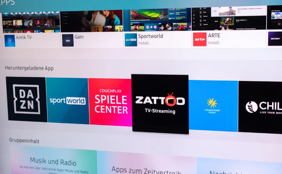 Zattoo App am Fernseher installieren